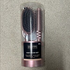Professional quality hair brush paddle brush roller brush handle mirror hairclip